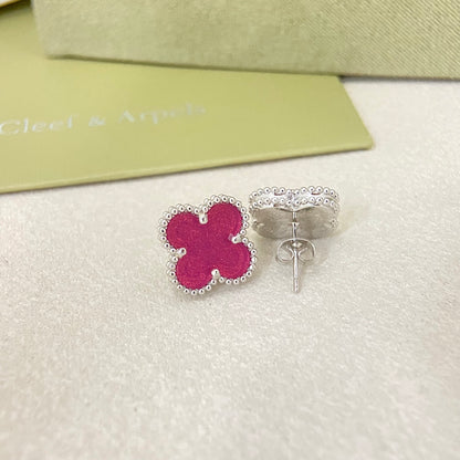 E24 Women gold-plated fashion clover earrings  high-quality jewelry