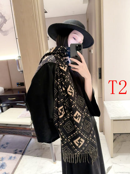 F50 Women Wool Blend Scarf Wrap