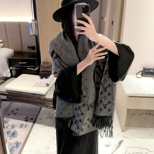 F73 Women's wool blend scarf shawl