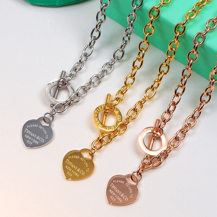 TN4 Classic necklace 316L titanium steel necklace fashionable gold-plated jewelry