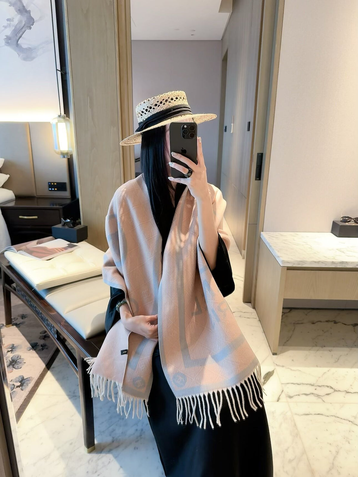 F16  Women's Winter Fashion High Quality Wool Scarf