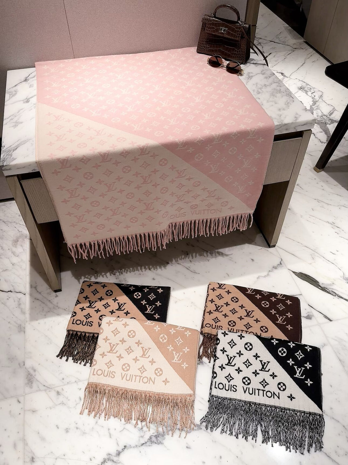 F47 Women Wool Blend Scarf Wrap 60x180cm