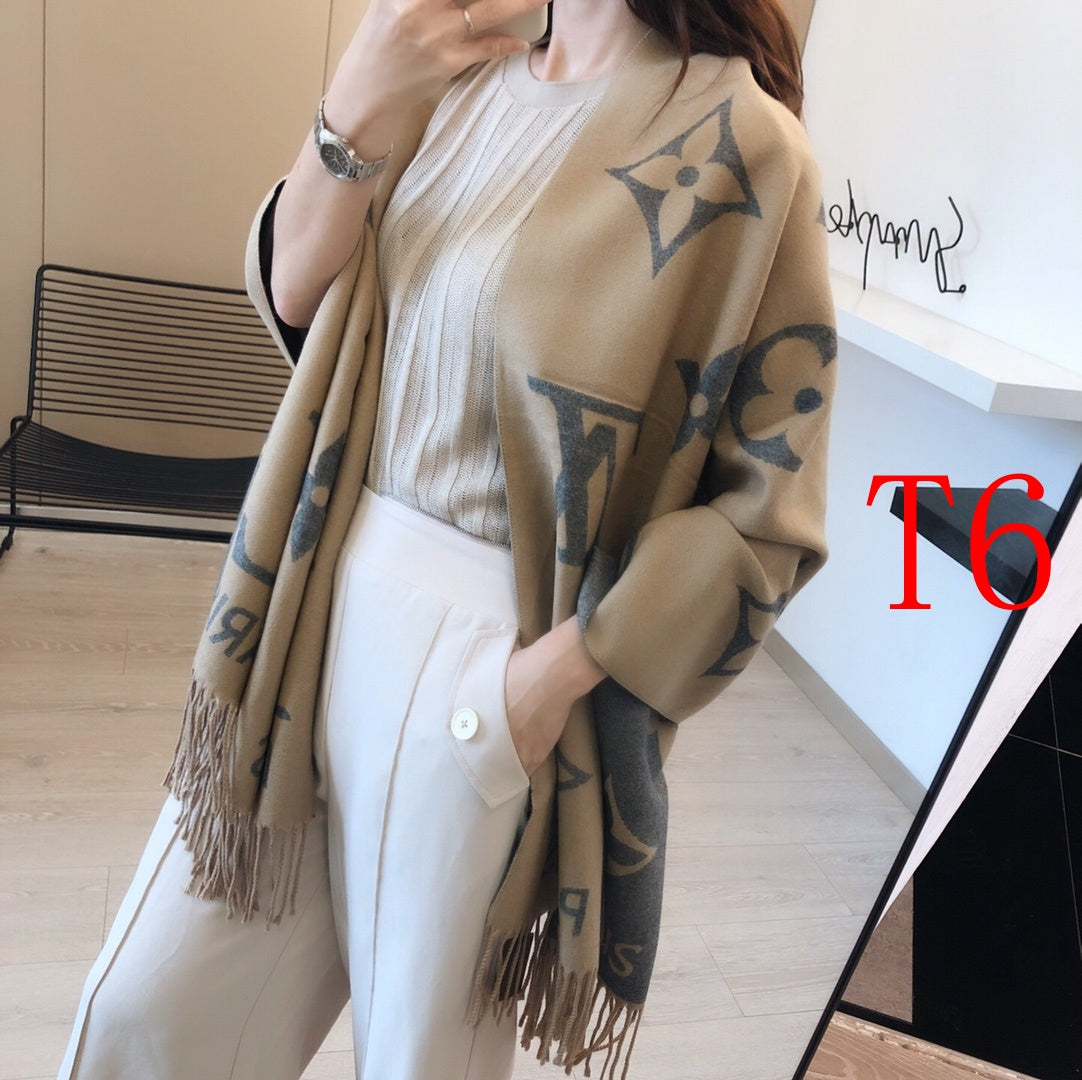 F43 Women Wool Blend Scarf Wrap 180*65CM