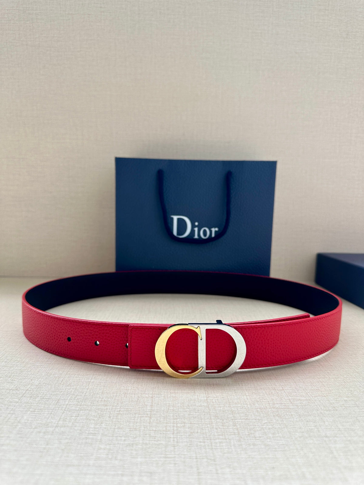 BE3 Men Real Leather Belt 3.5CM with packing