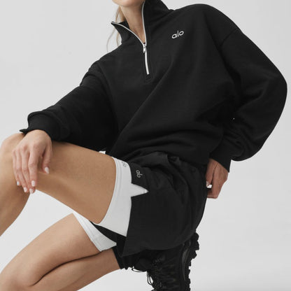 C3 Couple Loose‑Fit Half‑Zip Hoodie, Unisex Casual Sports Pullover Top for Men & Women