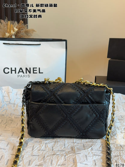 MN49 Women's bag classic leather bag 25*7*19cm