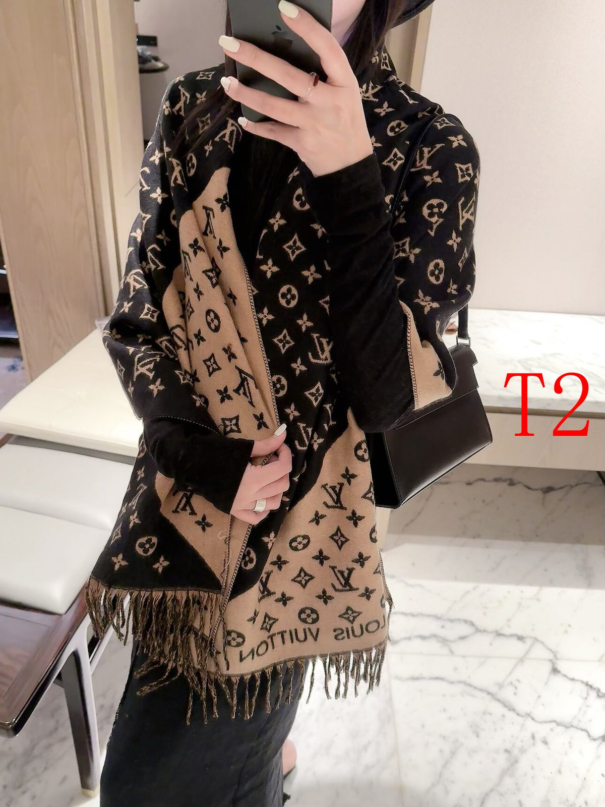 F47 Women Wool Blend Scarf Wrap 60x180cm