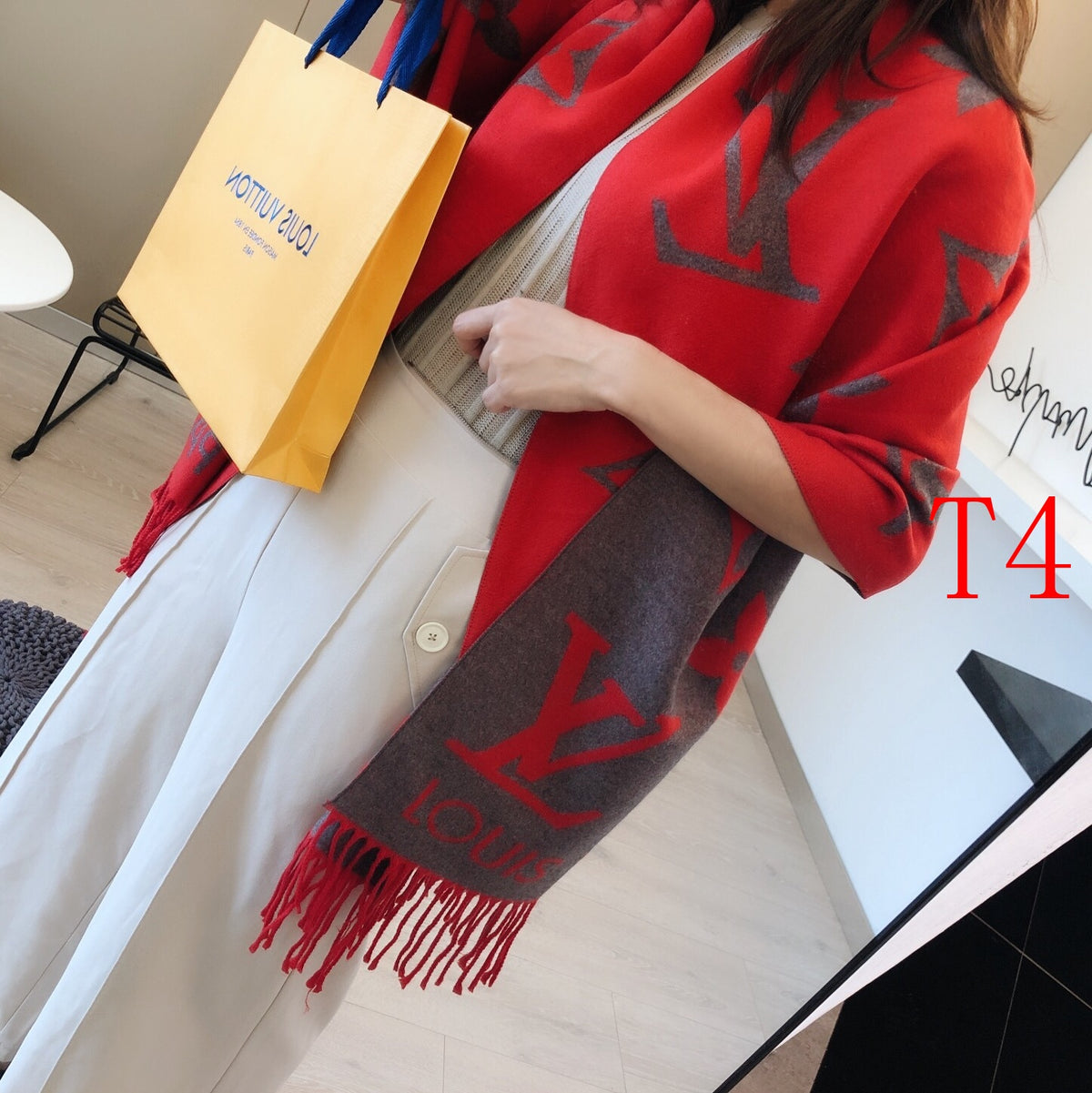 F43 Women Wool Blend Scarf Wrap 180*65CM