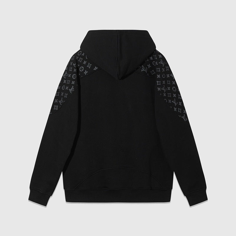 LC05  Men's and women's all cotton David hoodie with hooded and floral patchwork hoodie clothes