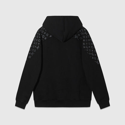 LC05  Men's and women's all cotton David hoodie with hooded and floral patchwork hoodie clothes