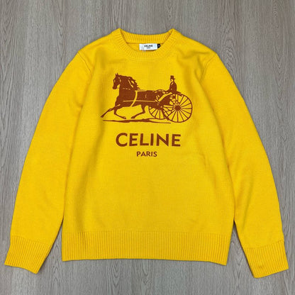 EC02   Men's and women's carriage driver pattern jacquard round neck sweater clothes