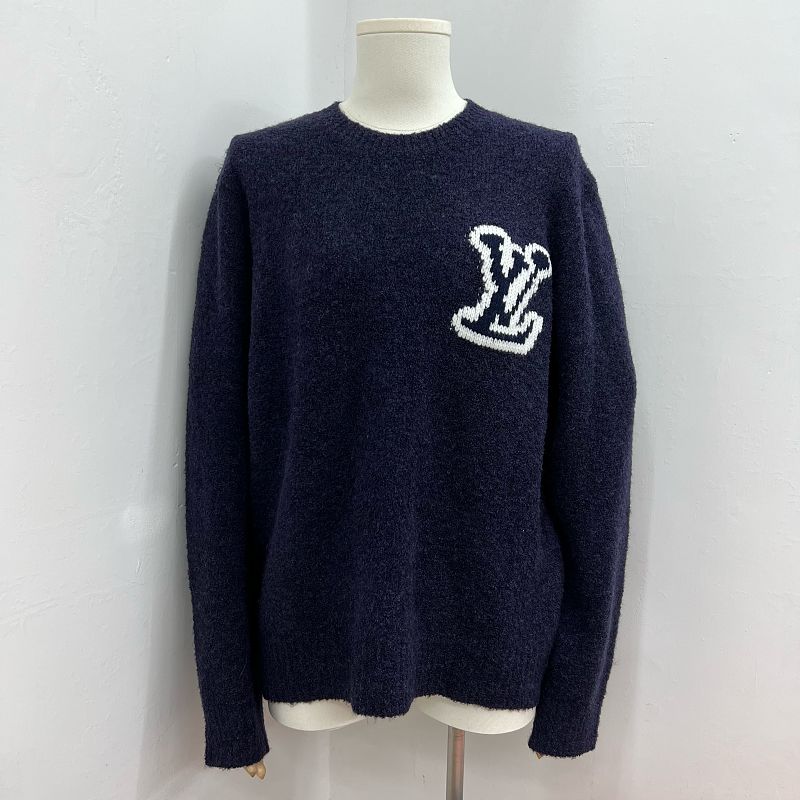 LC03   Men's and women's classic letter jacquard round neck sweater in front and back clothes