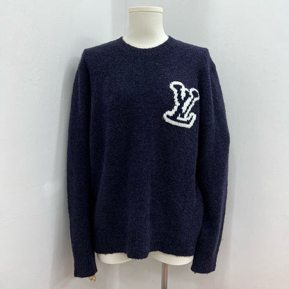 LC03   Men's and women's classic letter jacquard round neck sweater in front and back clothes