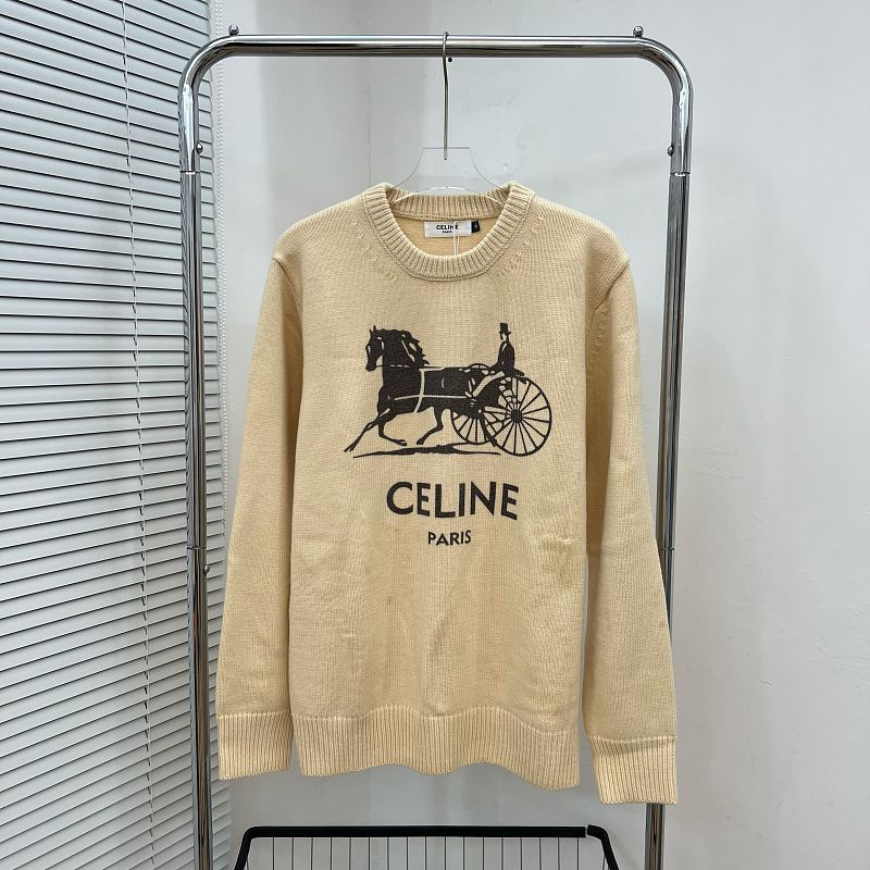 EC02   Men's and women's carriage driver pattern jacquard round neck sweater clothes