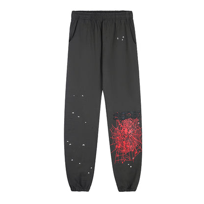 SC02  Men's and women's simple and fashionable looped black carbon gray set  clothes