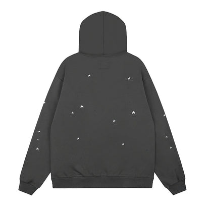 SC02  Men's and women's simple and fashionable looped black carbon gray set  clothes