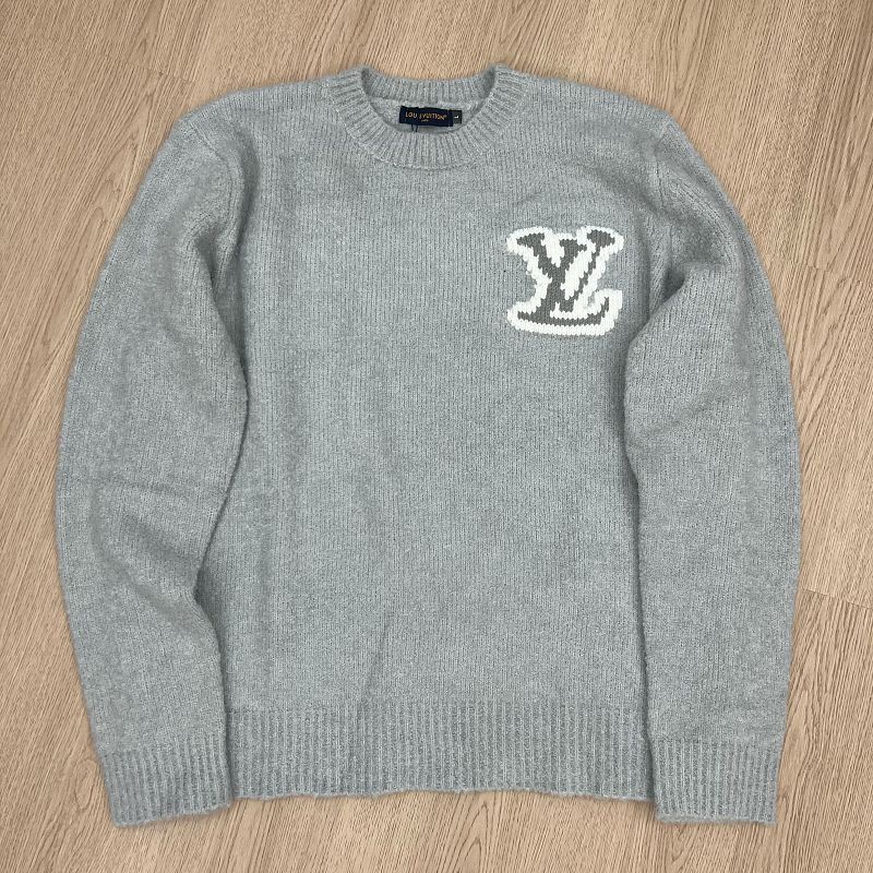 LC03   Men's and women's classic letter jacquard round neck sweater in front and back clothes