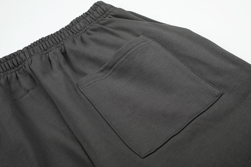SC02  Men's and women's simple and fashionable looped black carbon gray set  clothes