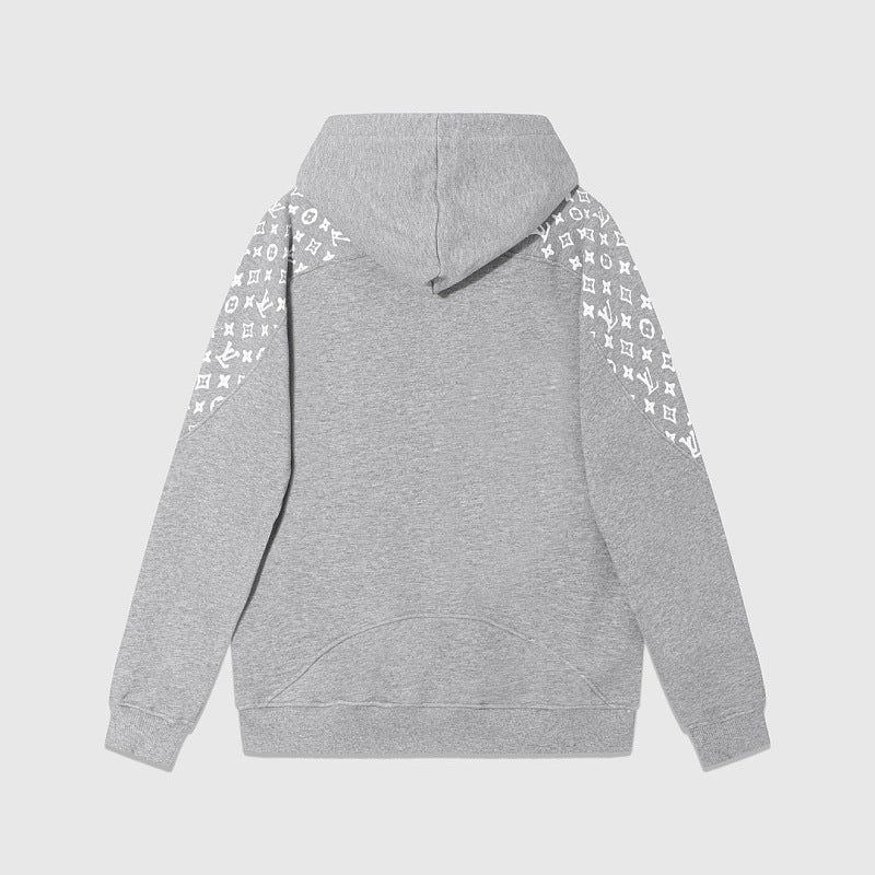 LC05  Men's and women's all cotton David hoodie with hooded and floral patchwork hoodie clothes