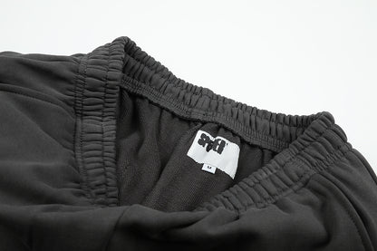 SC02  Men's and women's simple and fashionable looped black carbon gray set  clothes