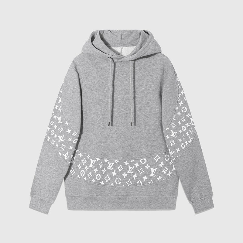 LC05  Men's and women's all cotton David hoodie with hooded and floral patchwork hoodie clothes