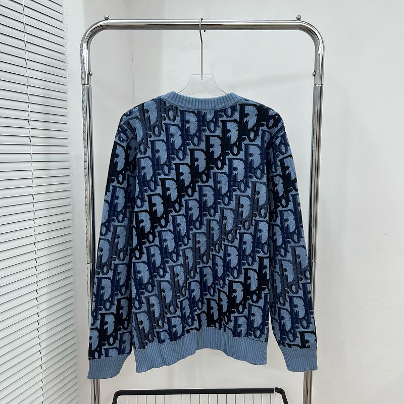 DC1   Unisex All-over Multicolor Logo Jacquard Crew Neck Sweater clothes