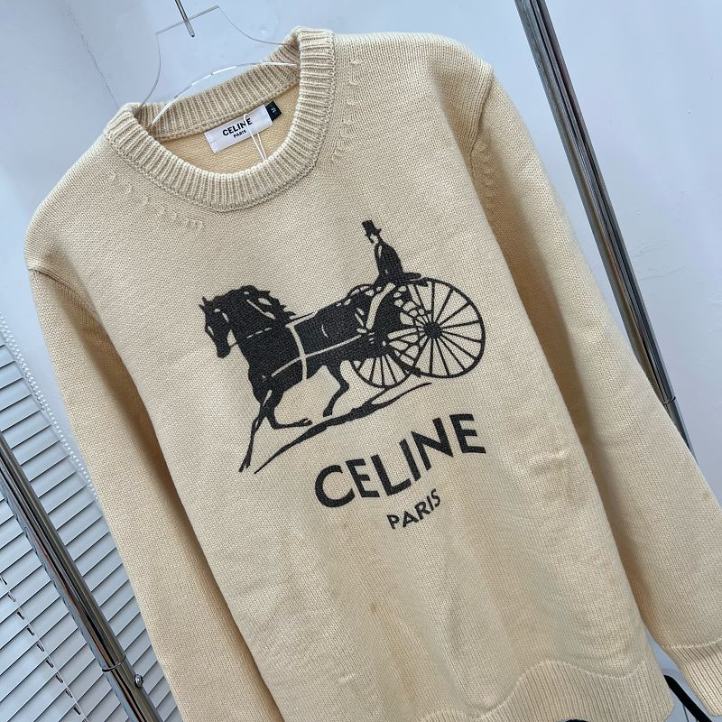 EC02   Men's and women's carriage driver pattern jacquard round neck sweater clothes