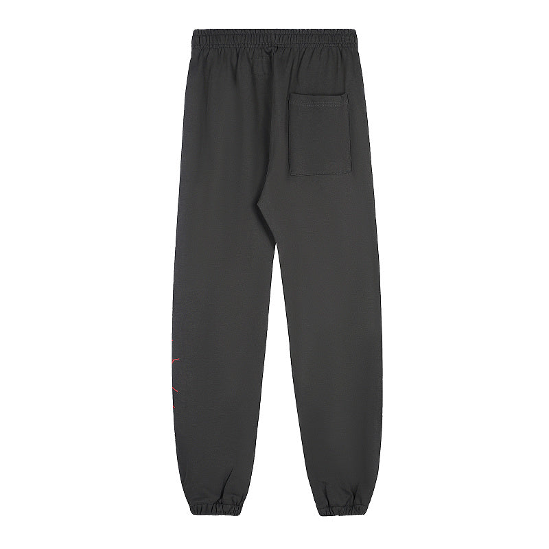 SC02  Men's and women's simple and fashionable looped black carbon gray set  clothes