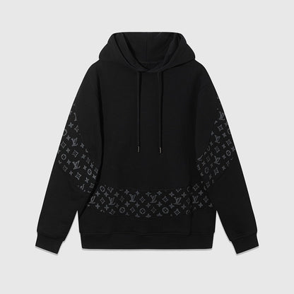 LC05  Men's and women's all cotton David hoodie with hooded and floral patchwork hoodie clothes