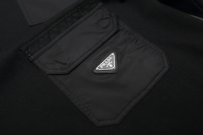 PC01  Men's and women's patchwork pocket design long sleeved sweatshirt Clothes