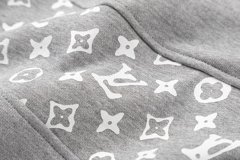 LC05  Men's and women's all cotton David hoodie with hooded and floral patchwork hoodie clothes