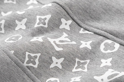 LC05  Men's and women's all cotton David hoodie with hooded and floral patchwork hoodie clothes