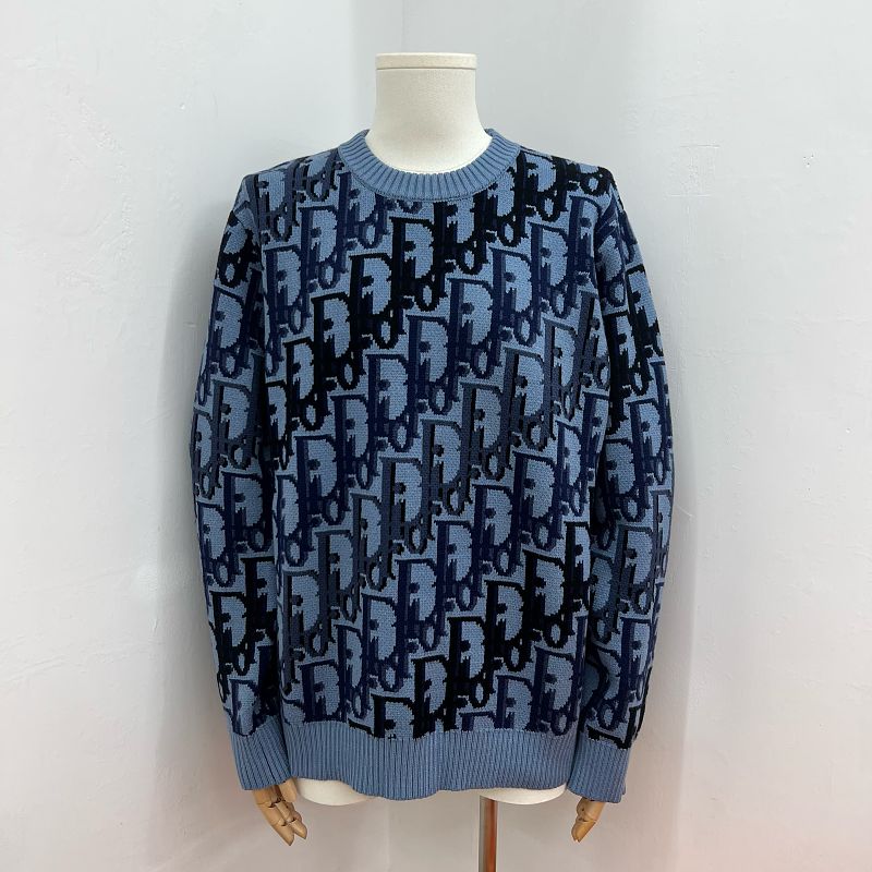 DC1   Unisex All-over Multicolor Logo Jacquard Crew Neck Sweater clothes
