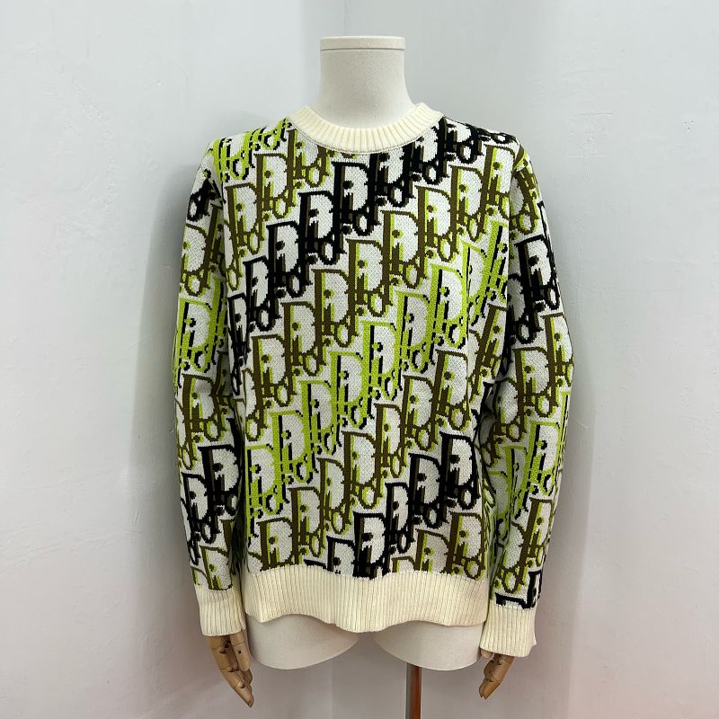 DC1   Unisex All-over Multicolor Logo Jacquard Crew Neck Sweater clothes