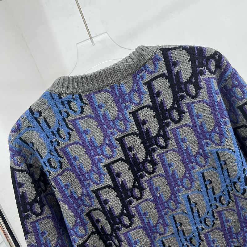 DC1   Unisex All-over Multicolor Logo Jacquard Crew Neck Sweater clothes