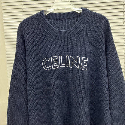 EC01   Men's and women's embroidered round neck sweater clothes