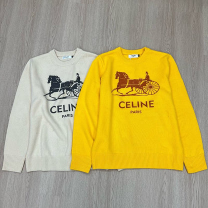 EC02   Men's and women's carriage driver pattern jacquard round neck sweater clothes