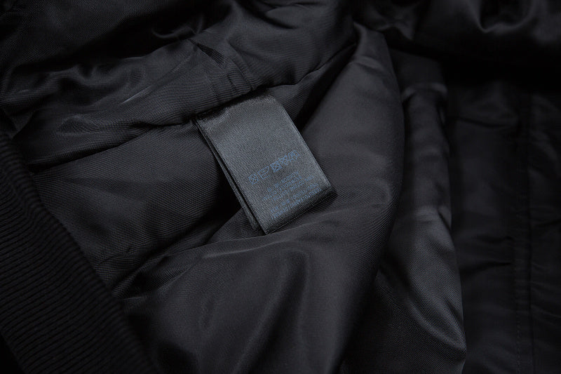 BC03   Cotton jacket with double ring zipper, black flight suit jacket, warm jacket  clothes