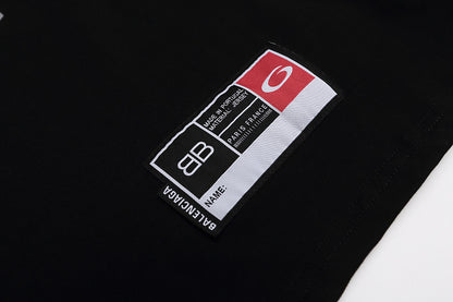 BC01  Double yarn cotton fabric basketball retro long sleeved top clothes