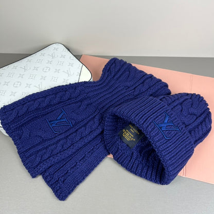 LH5  New Wool & Cashmere Set, Scarf + Hat