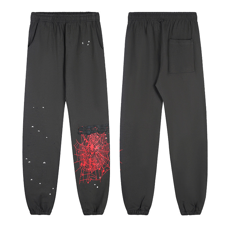 SC02  Men's and women's simple and fashionable looped black carbon gray set  clothes