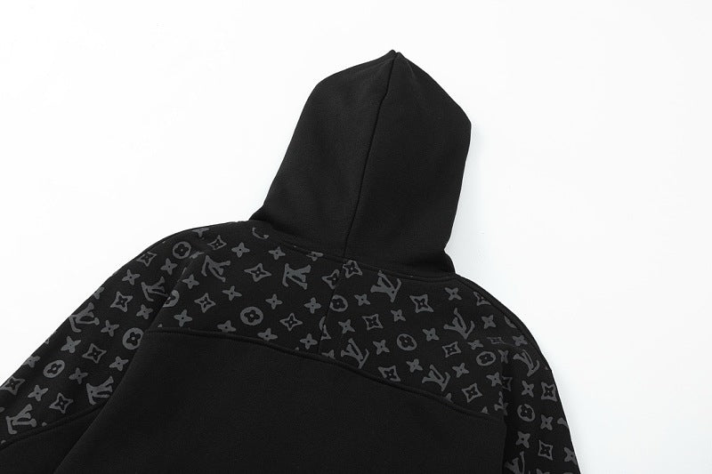 LC05  Men's and women's all cotton David hoodie with hooded and floral patchwork hoodie clothes