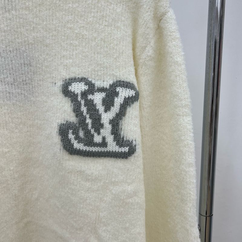 LC03   Men's and women's classic letter jacquard round neck sweater in front and back clothes