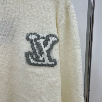 LC03   Men's and women's classic letter jacquard round neck sweater in front and back clothes