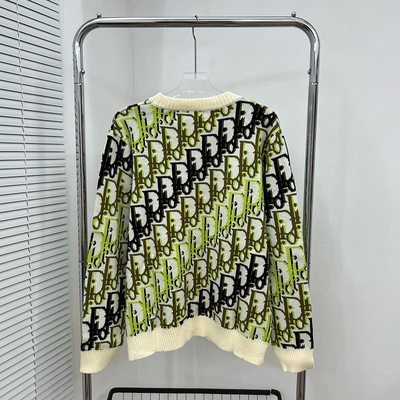 DC1   Unisex All-over Multicolor Logo Jacquard Crew Neck Sweater clothes