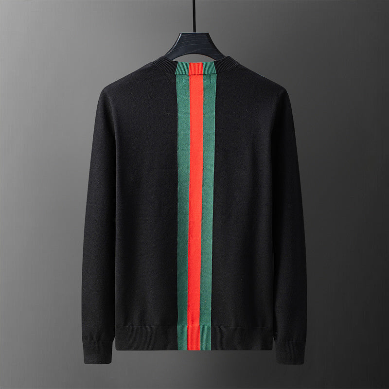 GC01   Autumn and Winter Classic Green Red Green Jacquard Sweater Clothes