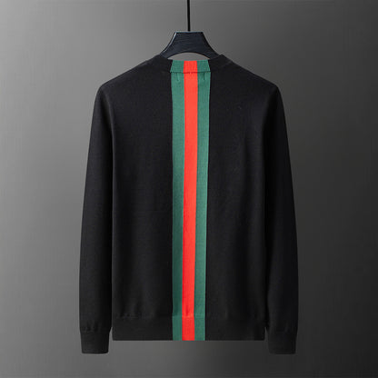GC01   Autumn and Winter Classic Green Red Green Jacquard Sweater Clothes