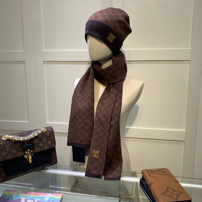 LH6  New Wool & Cashmere Set, Scarf + Hat