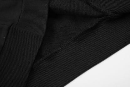 SC04  Men's and women's black hoodie with rhinestone wool loop Clothes